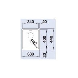 Zlewozmywak Blanco ANDANO 340-U 518 305 bez korka automatycznego WYPRZEDAŻ
